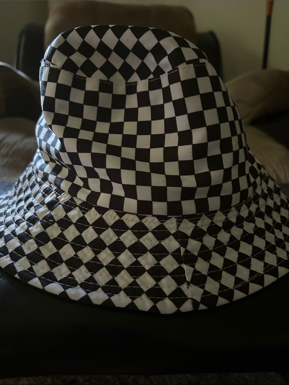 Black White Checkerboard Bucket Hat Festival Skater Blokecore Unisex